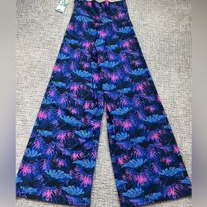 NWTs Patti Biggs Coastal Collection Tropical Palazzo Pant Sz S
